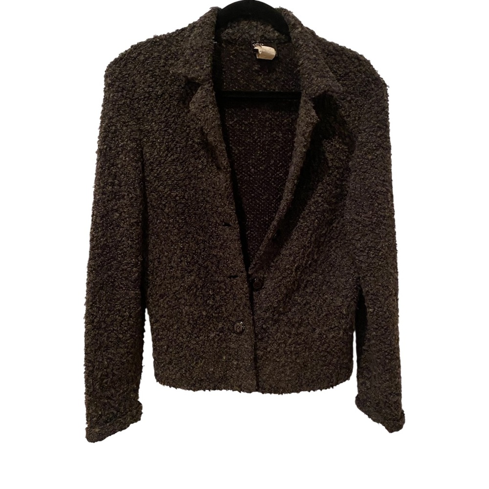 First Option Acrylic &Wool Charcoal Gray Sweater